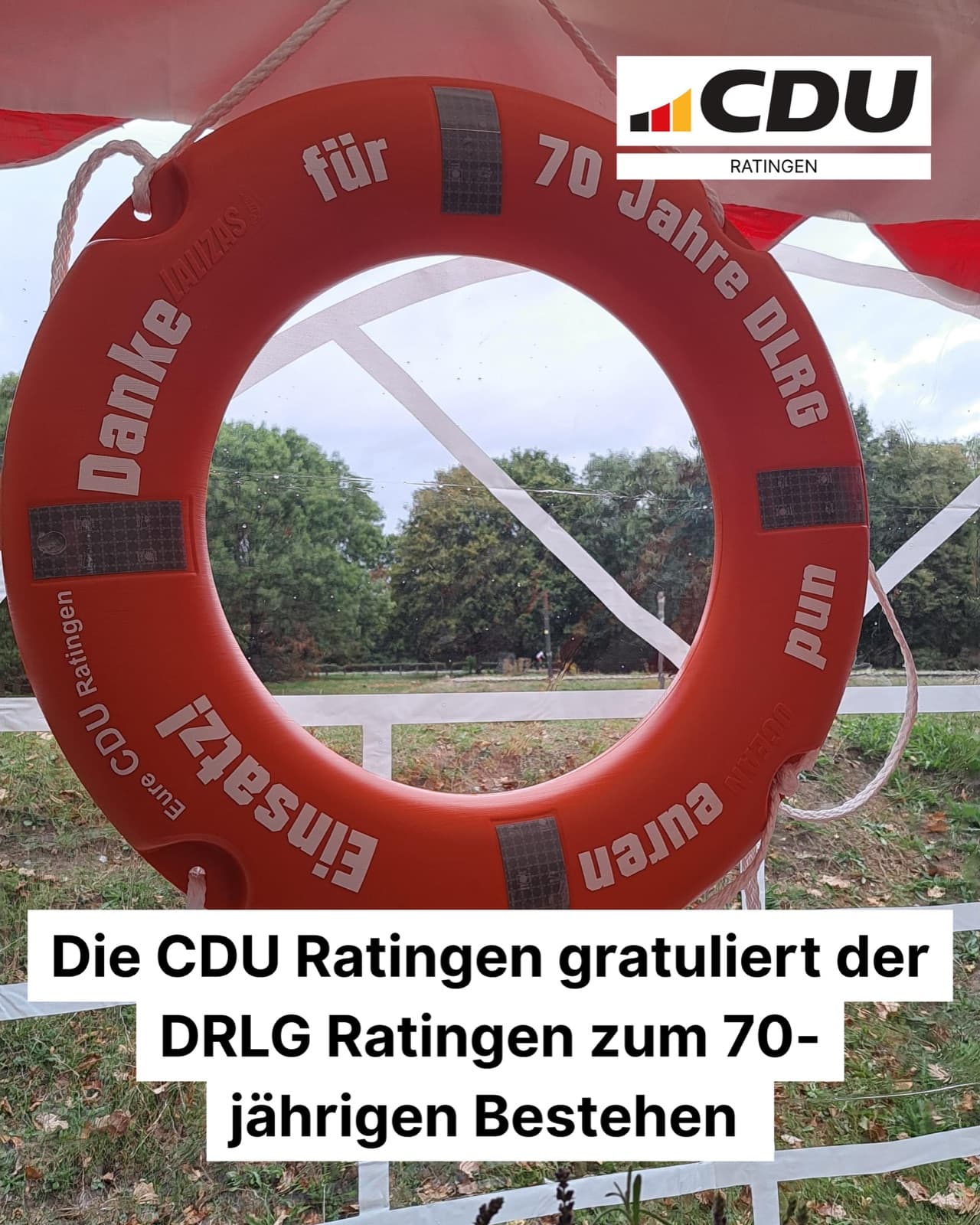 Die CDU Ratingen gratuliert der DLRG Ratingen zum 70-jährigen Bestehen
